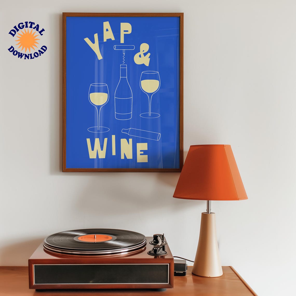 Funny Wine Art Print Kitchen Bar Poster Instant