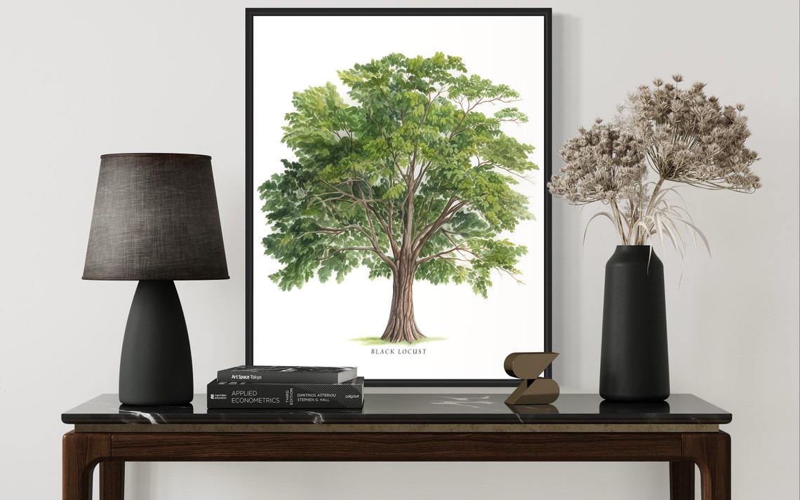 Black Locust Tree Art Print Black Locust Tree Wall Art Poster - Image 2