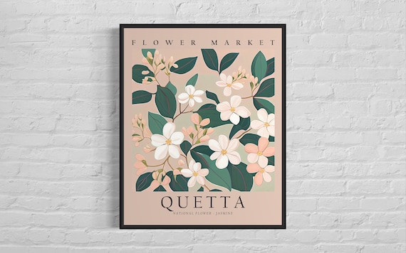 Quetta Pakistan Africa Flower Market Art Print Jasmine Flower Wall Art Poster