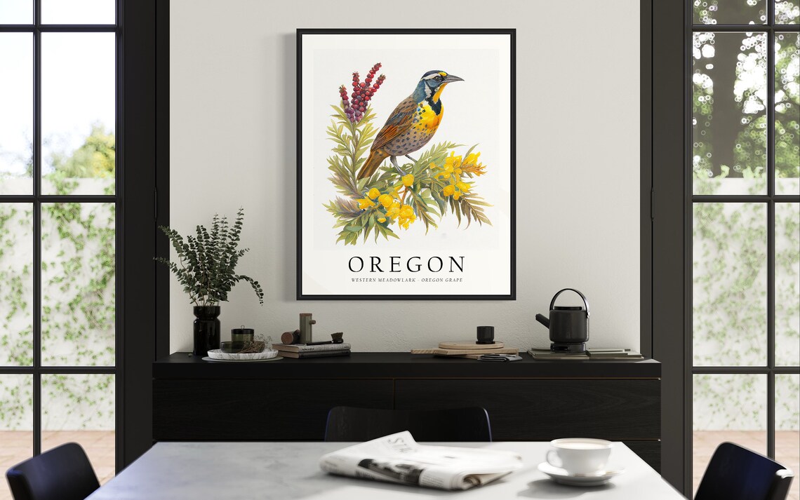 Oregon State Bird Art Print, Oregon Wall Art - Image 3