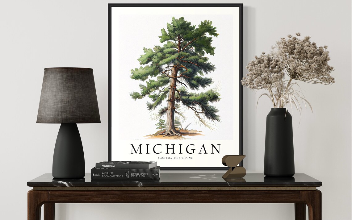 Michigan State Tree Art Print, Eastern White Pine - Image 3