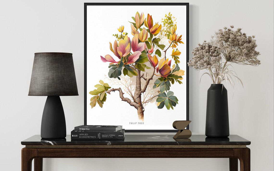 Tulip Tree Art Print, Botanical Wall Decor - Image 3