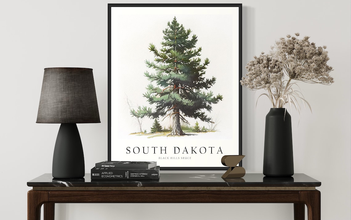 South Dakota State Tree, Black Hills Spruce Art Print - Image 2