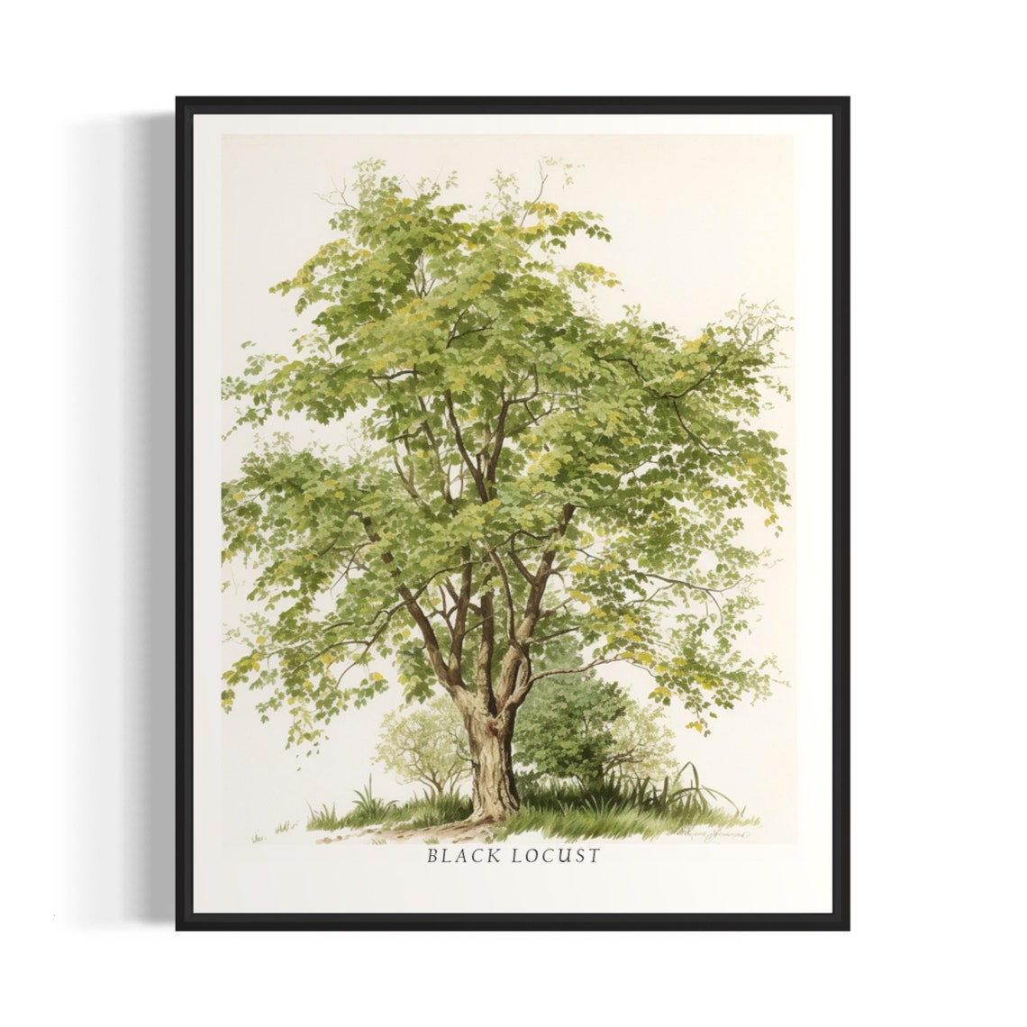 Black Locust Tree Art Print Black Locust Tree Wall Art Poster