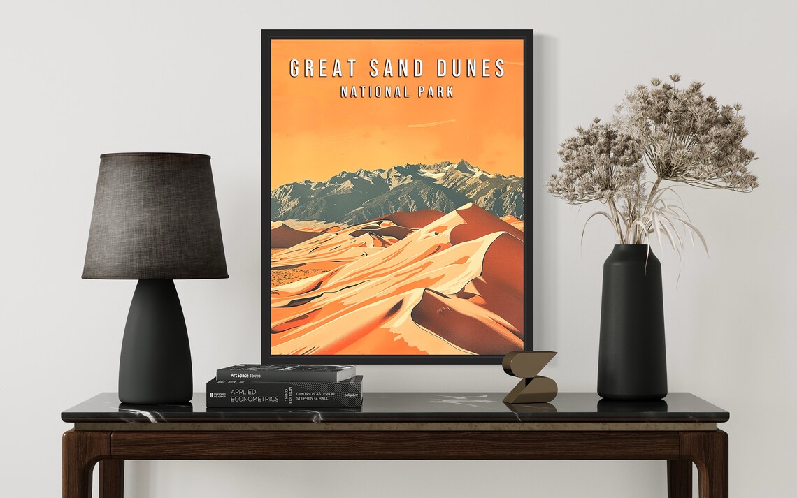 Great Sand Dunes National Park Vintage Travel Poster - Image 3
