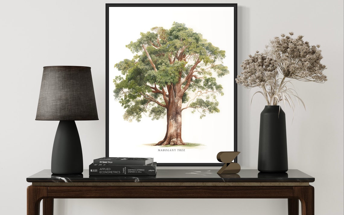 Mahogany Tree Art Print Mahogany Tree Wall Art Poster - Image 3
