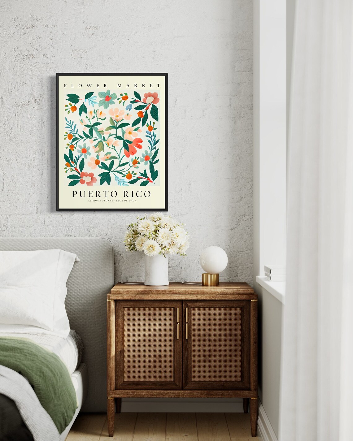 Puerto Rico Flor De Maga Botanical Art Print - Image 3