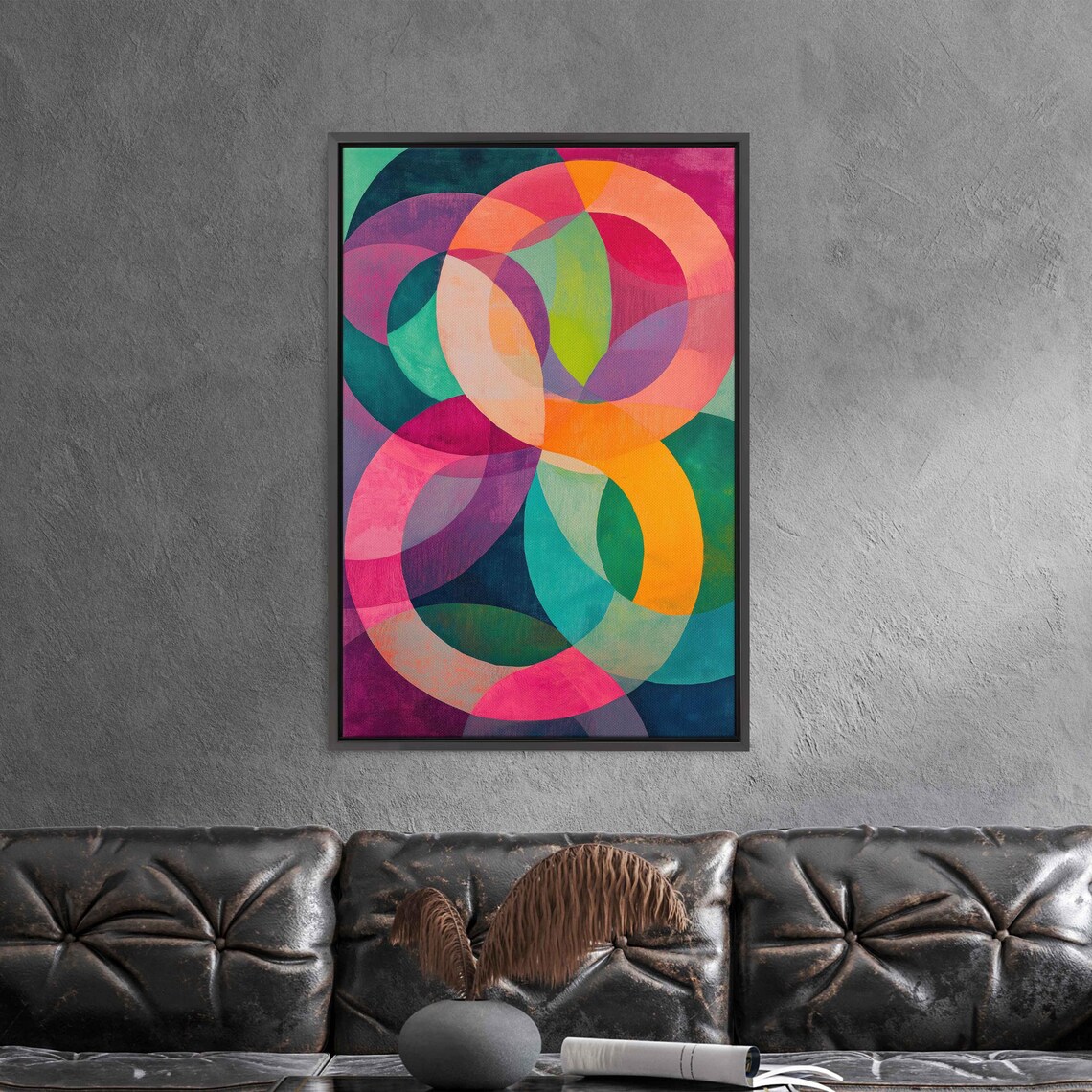Interlocking Circles - Abstract Harmony Poster Print