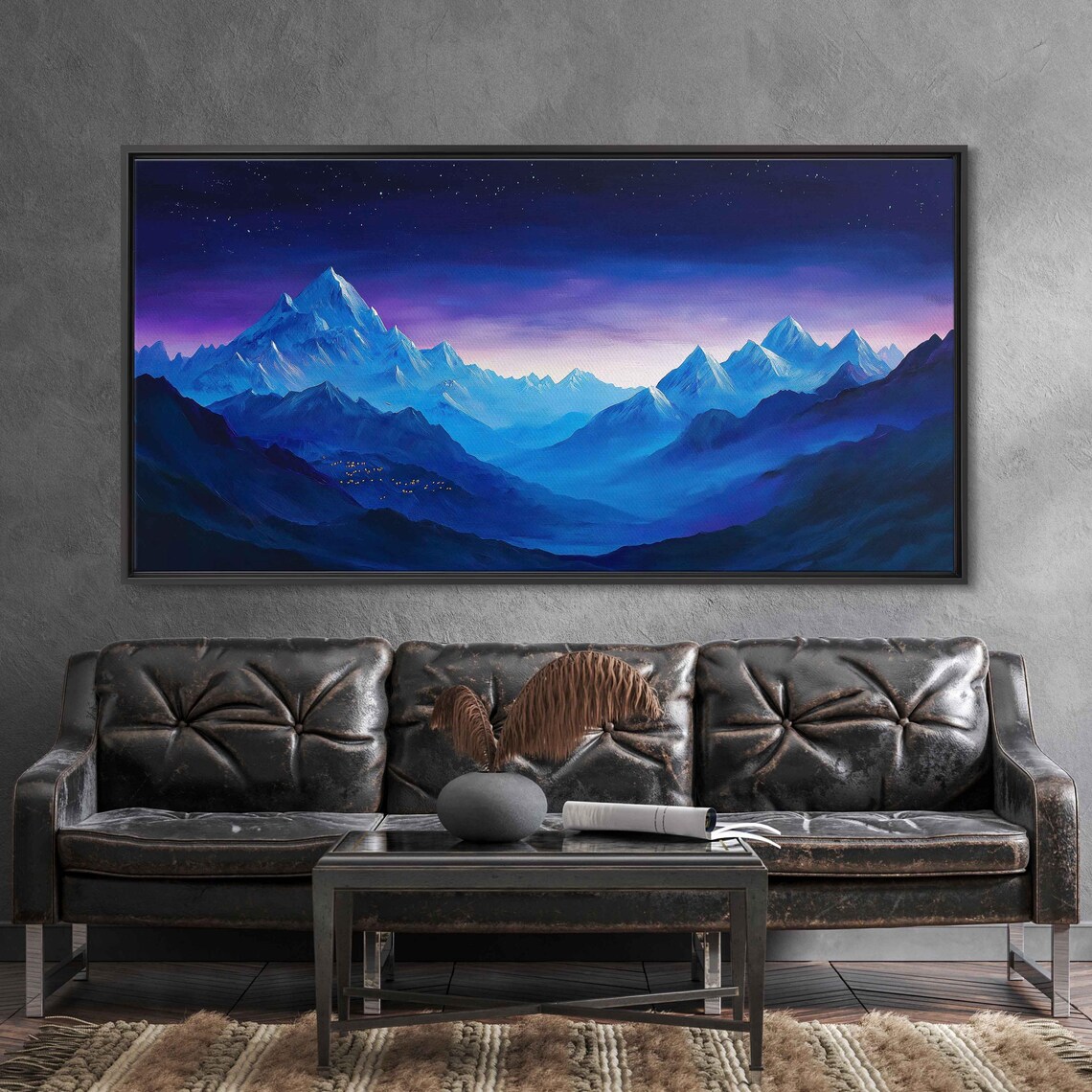 Himalayas Twilight Scene, Starry Night - Image 3