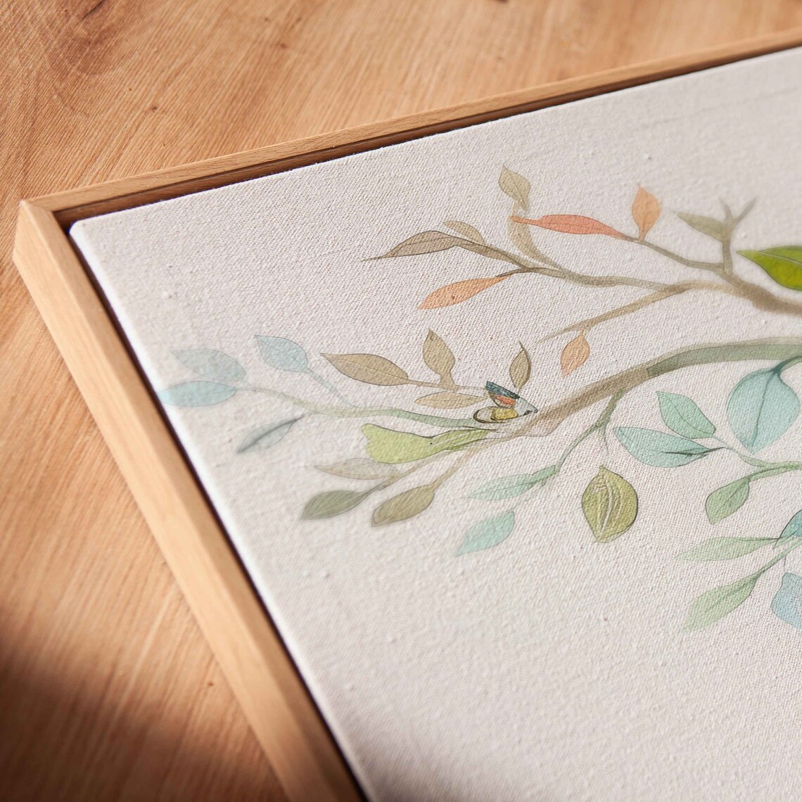 Tree of Life Watercolor Blooming Tree Birds Butterflies Pastel Poster - Image 2