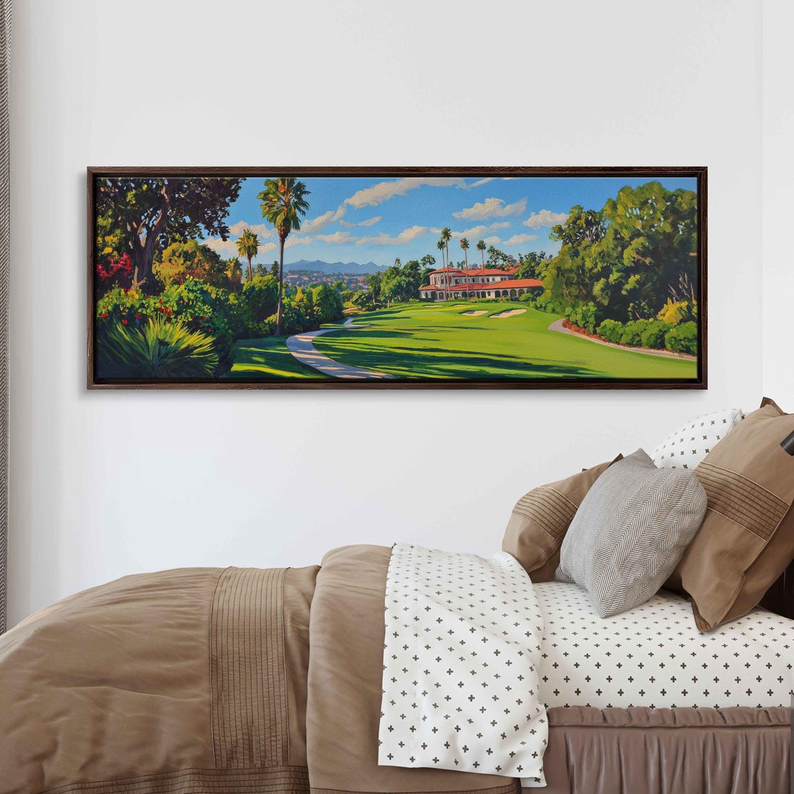 Riviera Country Club Palm Trees Panoramic Golf Course Wall Poster - Image 3