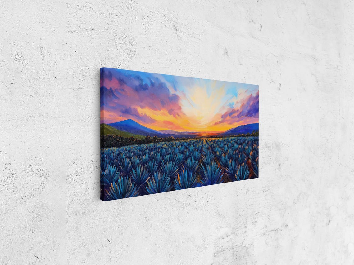 Agave Field Under Sunset Art Print - Image 4