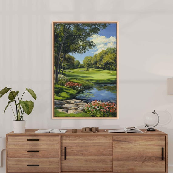 Serene Golf Course Landscape Art Print