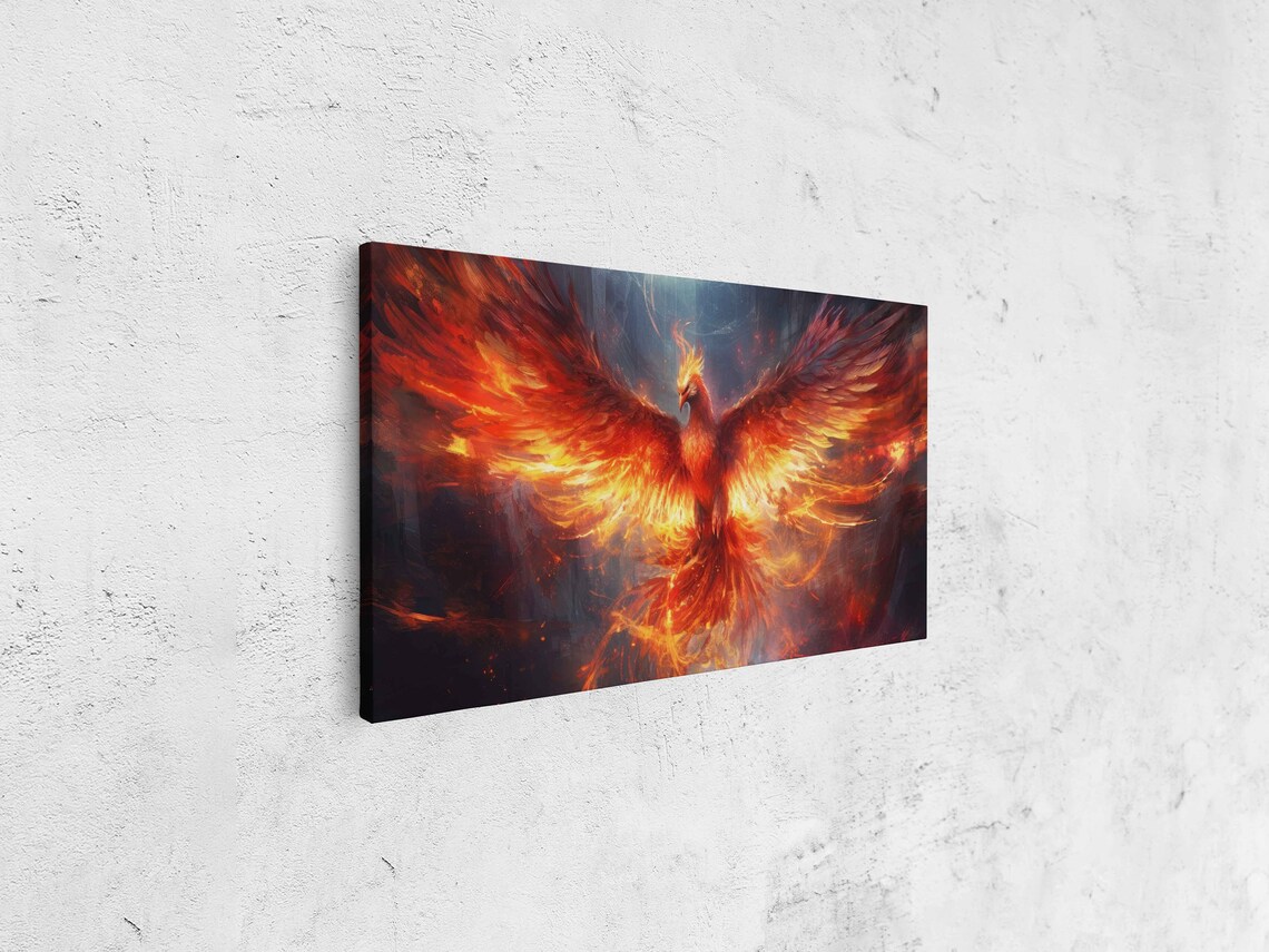 Phoenix Rising Painting, Abstract Modern Art Print - Image 4