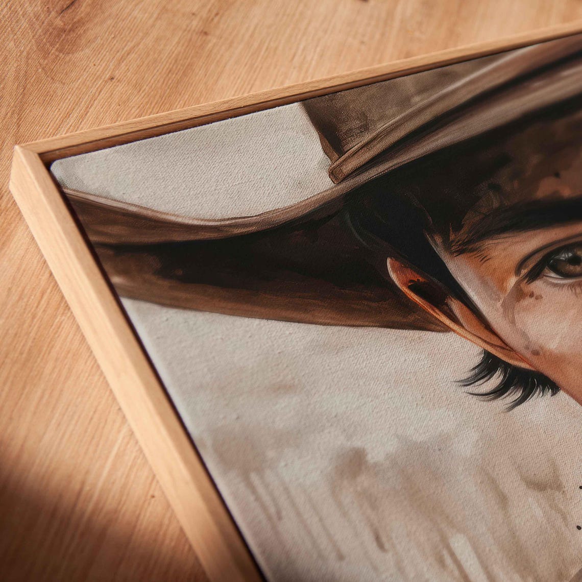 Young Cowboy And Horse Intimate Portrait Western Wall Poster - Image 2