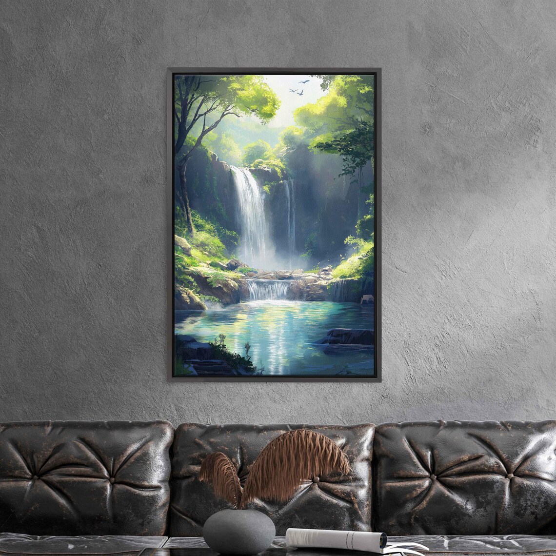 Enchanted Glen Fairy Tale Trees, Gentle Waterfall