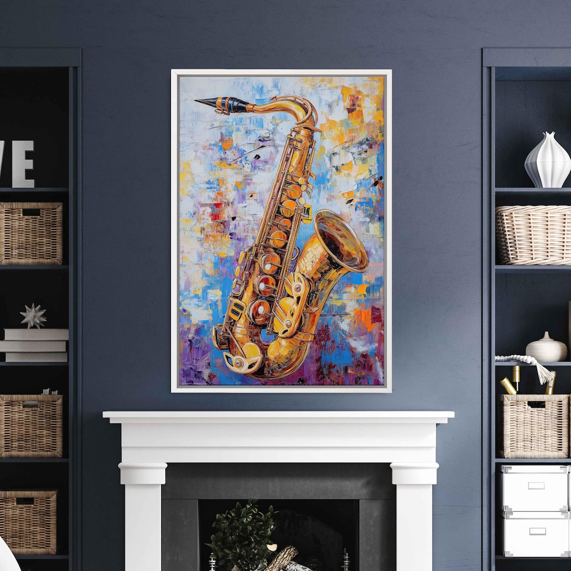 Saxophone Close Up, Abstract Musical Backdrop
