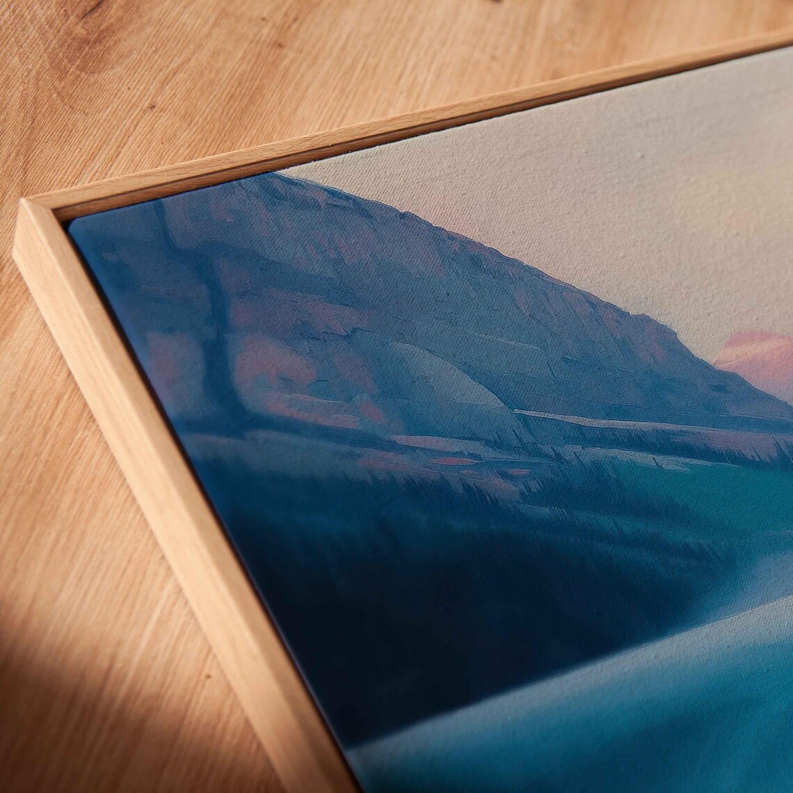 Lake Louise Sunrise Wall Art Print Majestic Mountains Pastel Colors - Image 2