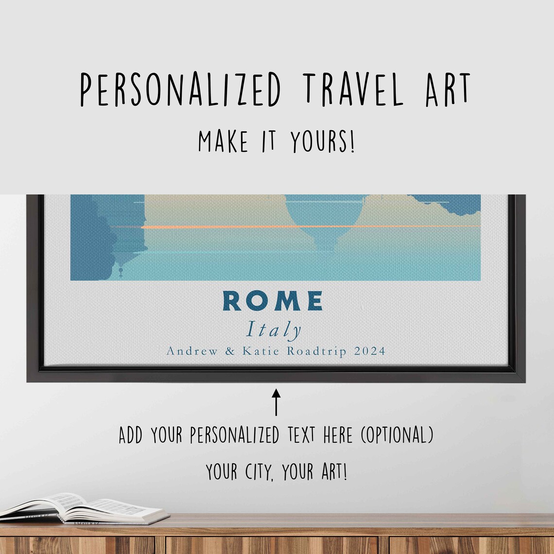 Rome Italy Saint Peters Basilica Tiber Bridge Sunset Travel Poster - Image 4