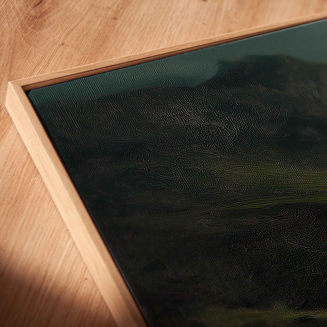 Scottish Highlands Cliffs Wall Art Print Moody Overcast Sky Rich Greens And Grays - Image 2