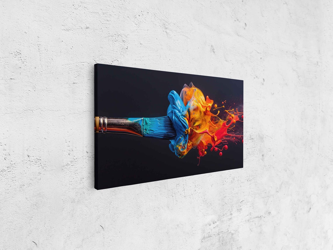 Abstract Paintbrush Splash Art Print - Image 4