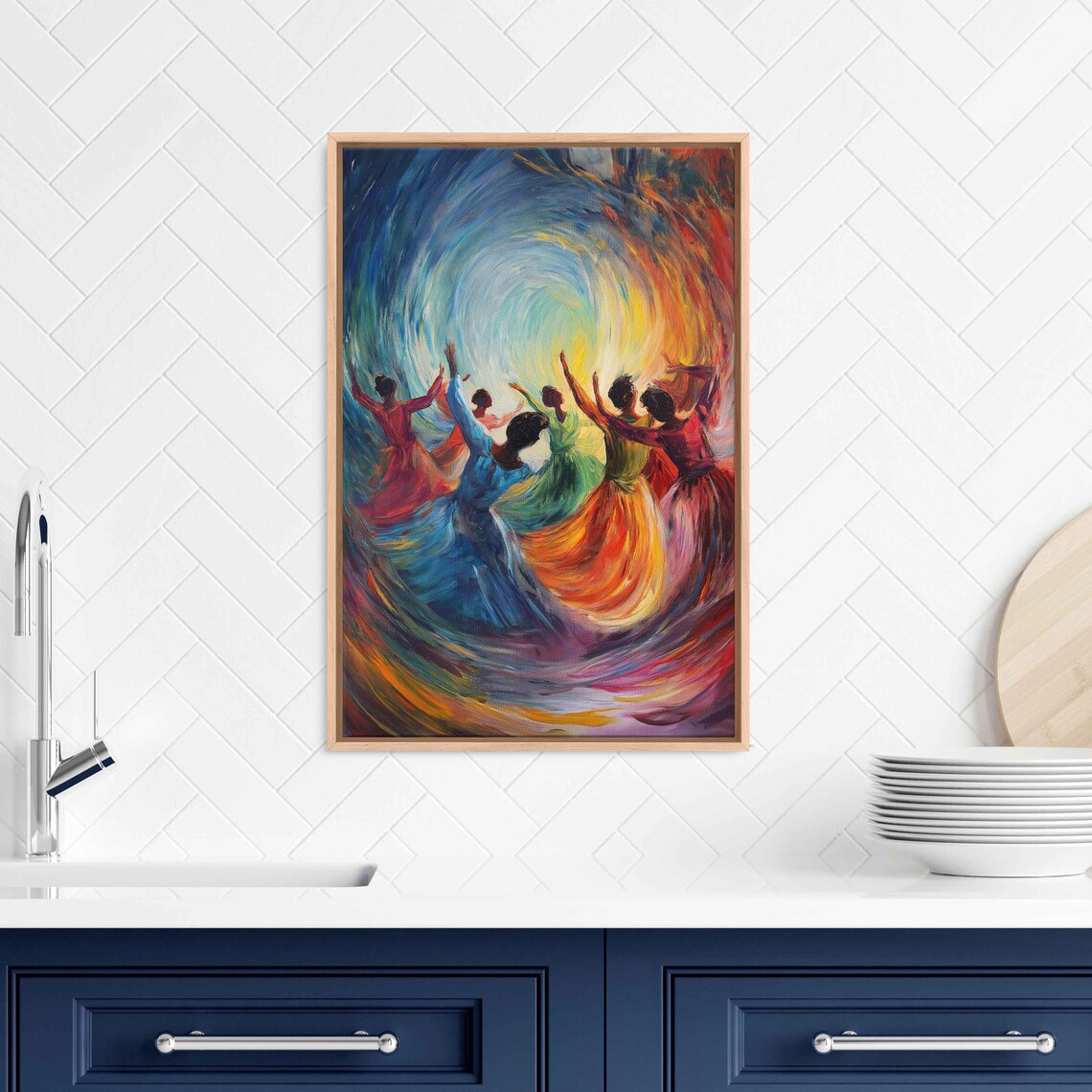 Modern Dance Performance - Abstract Movement Art Print
