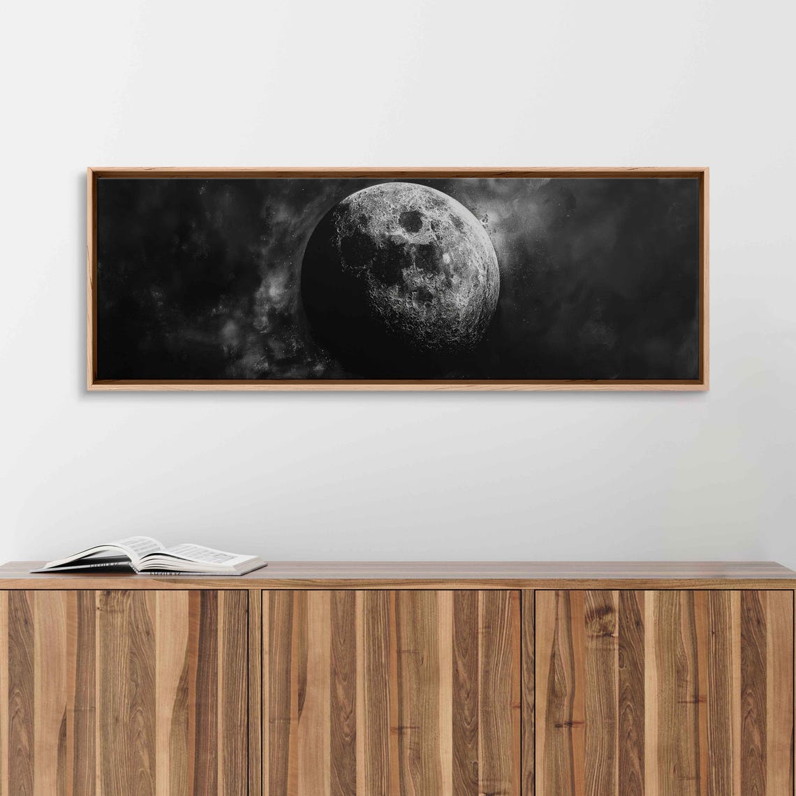 Gothic Moon Dark Sky Oil Painting Ready To Hang