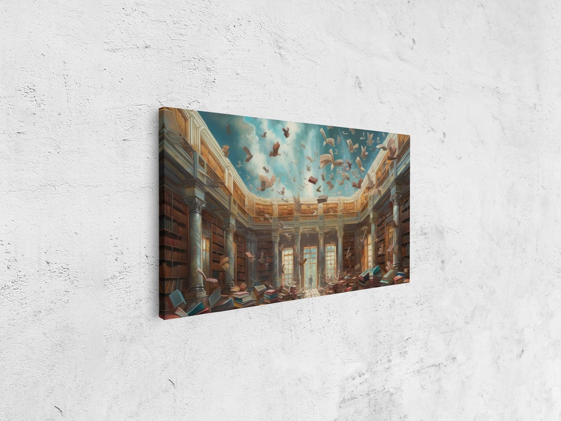 Magical Arcane Wizard Library Framed Print Ready To Hang Surrealism Art Office Decor - Image 4