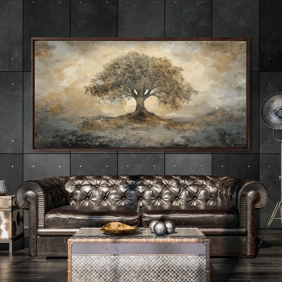 Tree of Life Vintage Botanical Art Print, Earth-Toned Pastels
