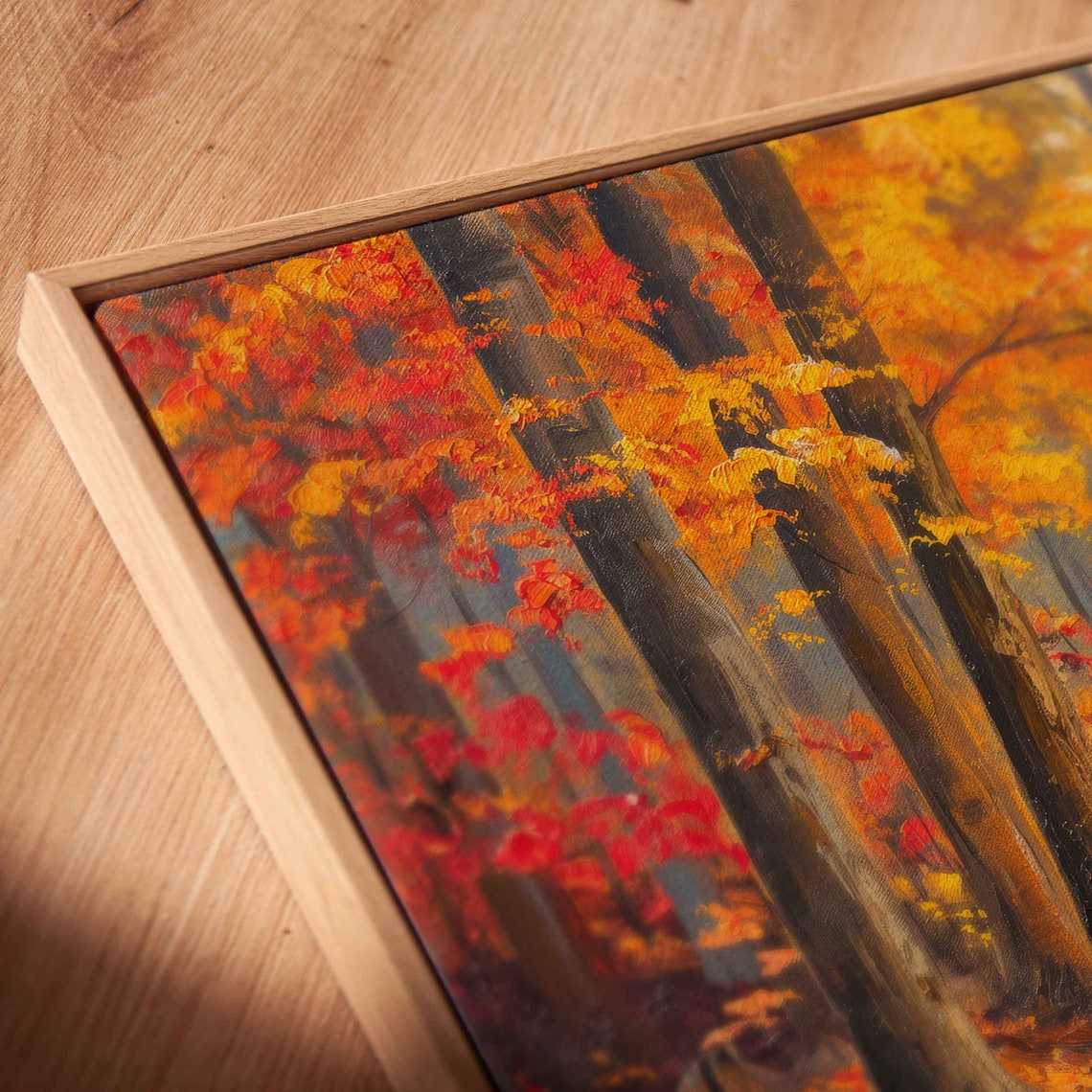 Autumn Forest Stream Golden Reflections Peak Fall Foliage Poster - Image 2