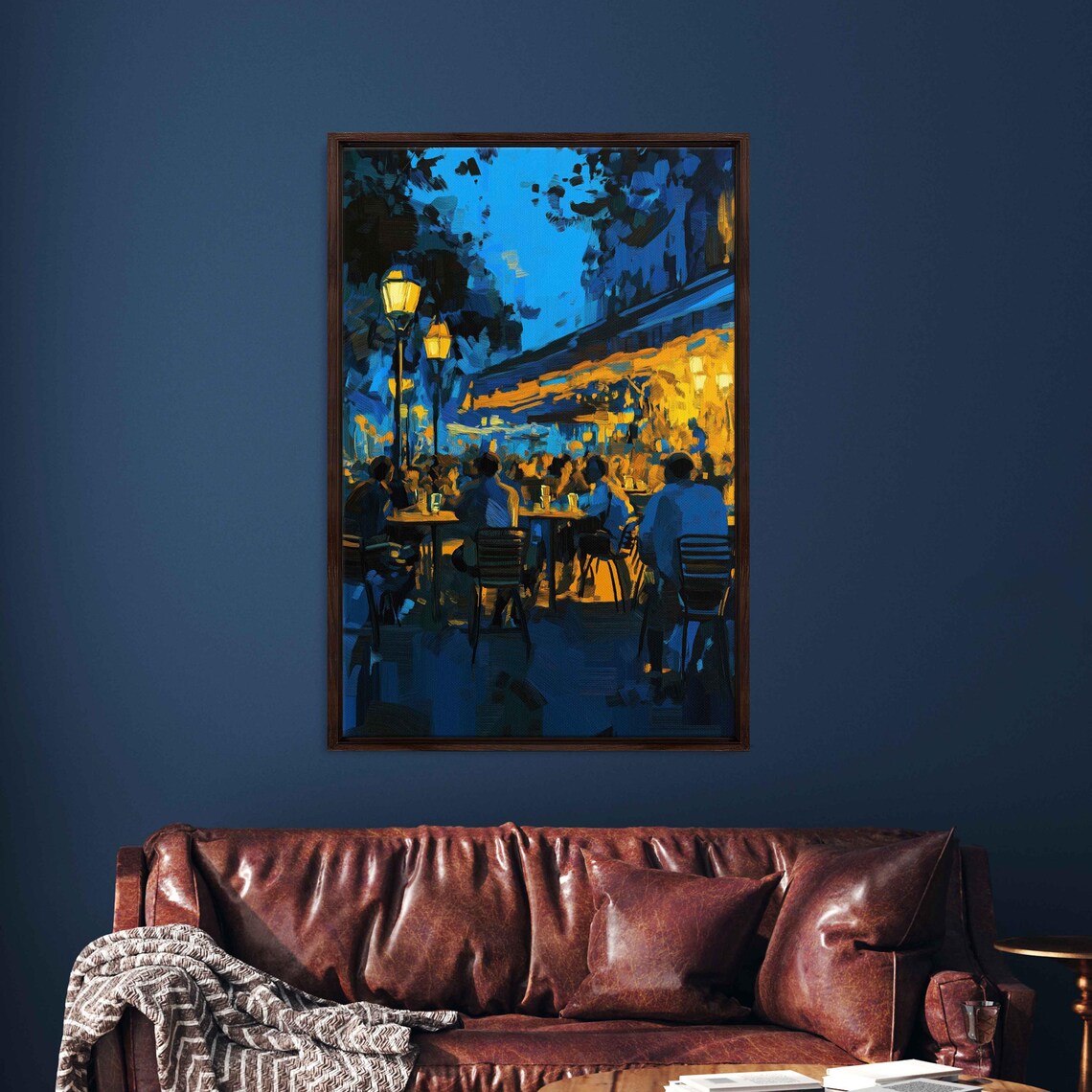 Cafe Terrace Under The Stars Lively Evening Impressionist Art Poster - Image 3