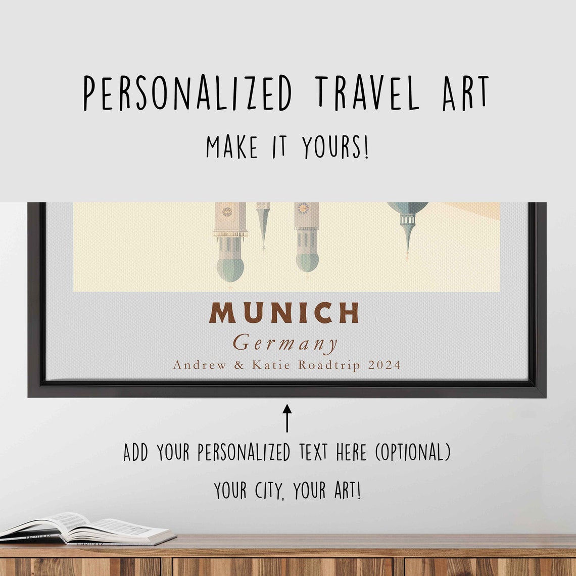 Munich Germany Frauenkirche Cathedral Reflection Travel Poster - Image 4
