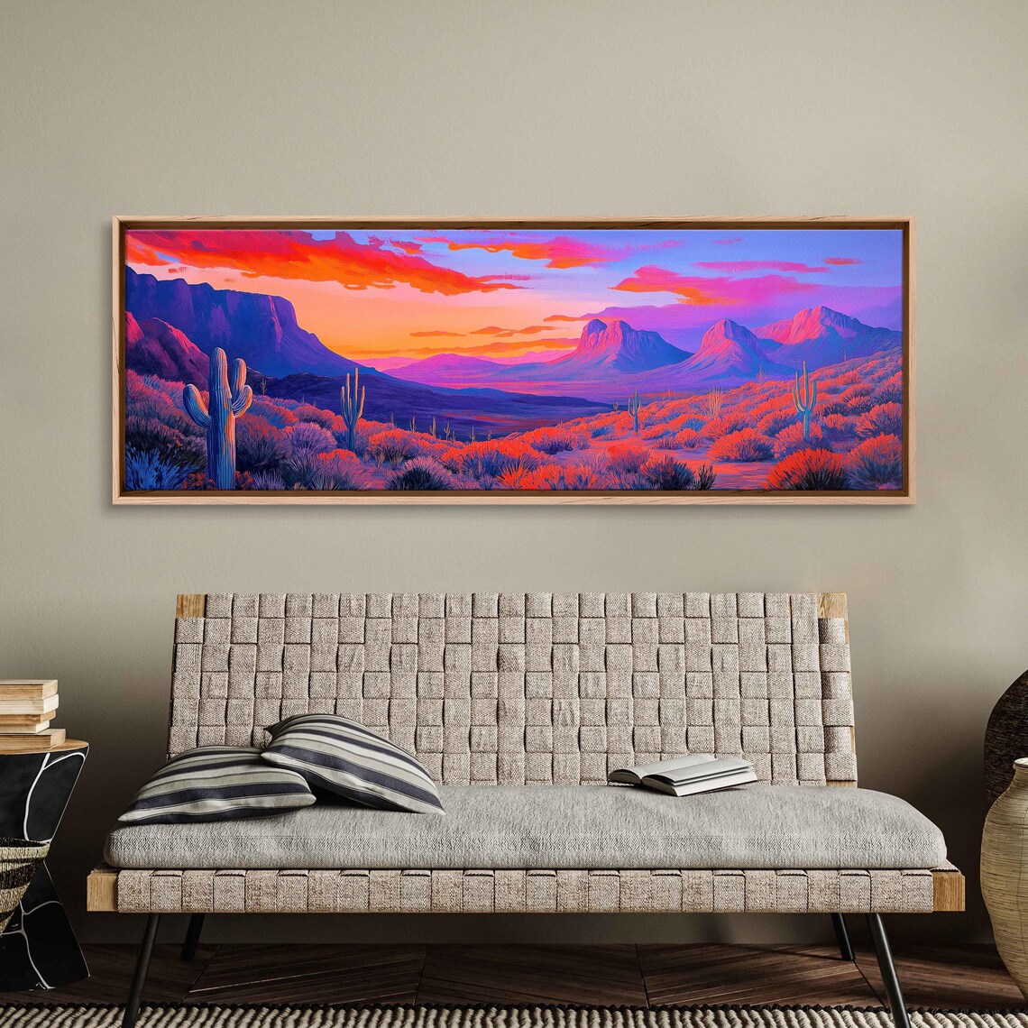 Big Bend National Park Wall Art Print Vivid Desert Landscape Sunset Cacti - Image 3