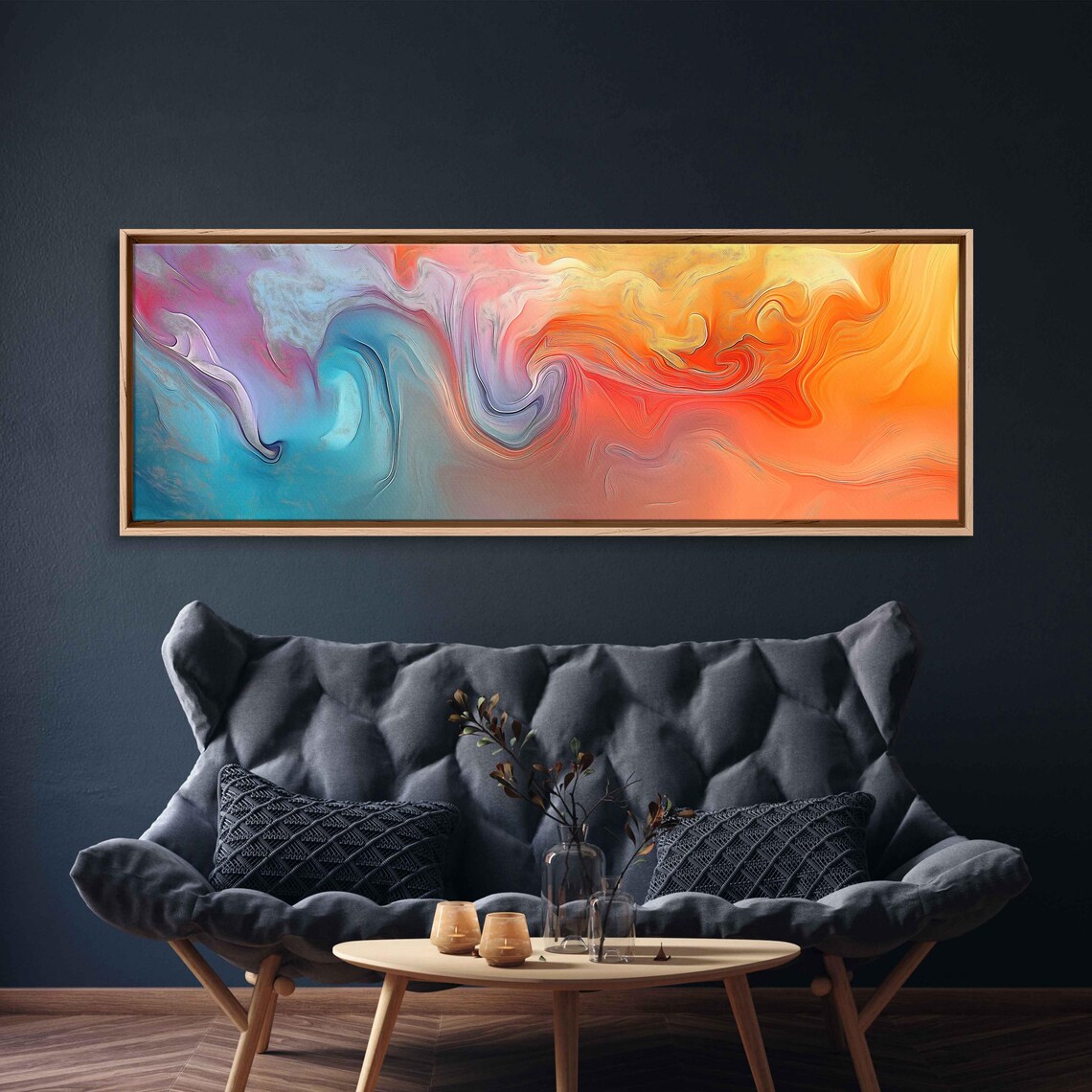 Abstract Design, Colorful Swirls For Model Homes