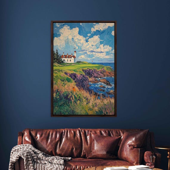 Trump Turnberry Golf Course Acrylic Wall Art Print Picturesque Fairways Gift For Golfer Golfing Green Coastline Ready To Hang