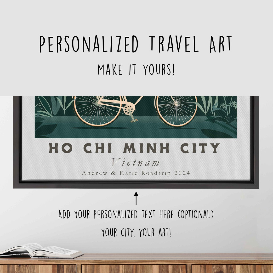 Ho Chi Minh City Vietnam Acrylic Painting Travel Art Framed Wall Art Framed Fine Art Poster Paper Print Travel Home Decor - Image 4