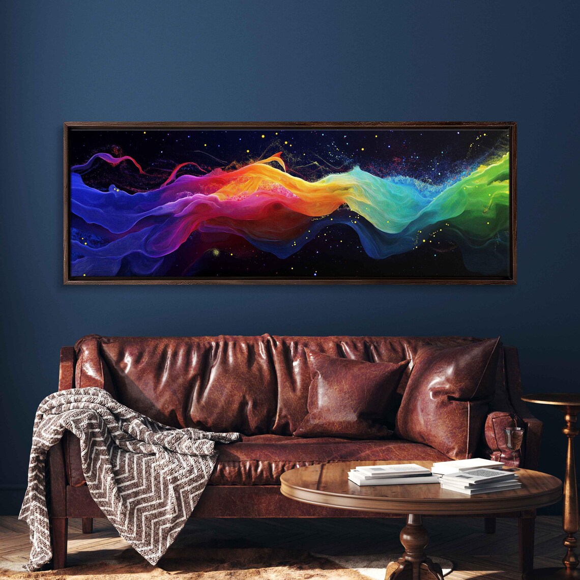 Abstract Internet Art, Colorful Flowing Data Rivers