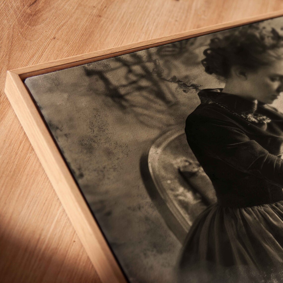 Vintage Witch Brewing Potion Cauldron Black Cat Sepia Photo Style Poster - Image 2