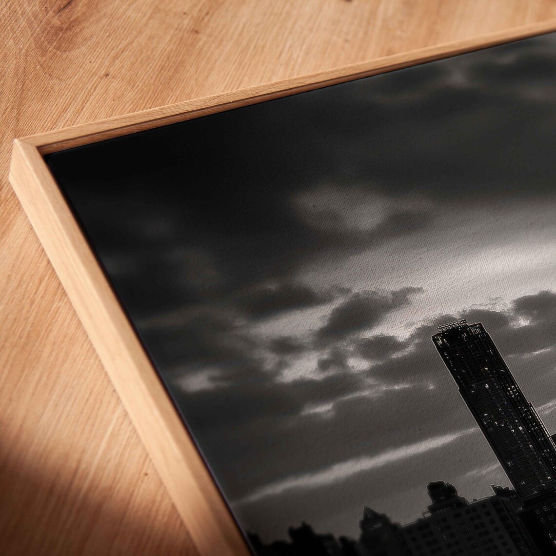 Urban Skyline, Black And White Dusk City Lights - Image 2
