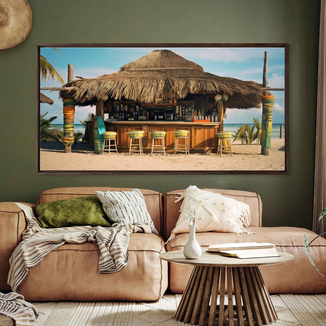 Vacation Island Beach Bar, Tiki Cocktail Art Print