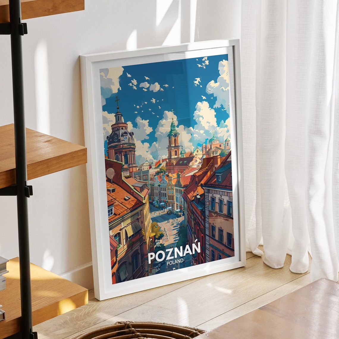 Pozna Print Poland Pozna Travel Poster Poland Travel Poster Poland Cityscape Wall Art Unique City Decor