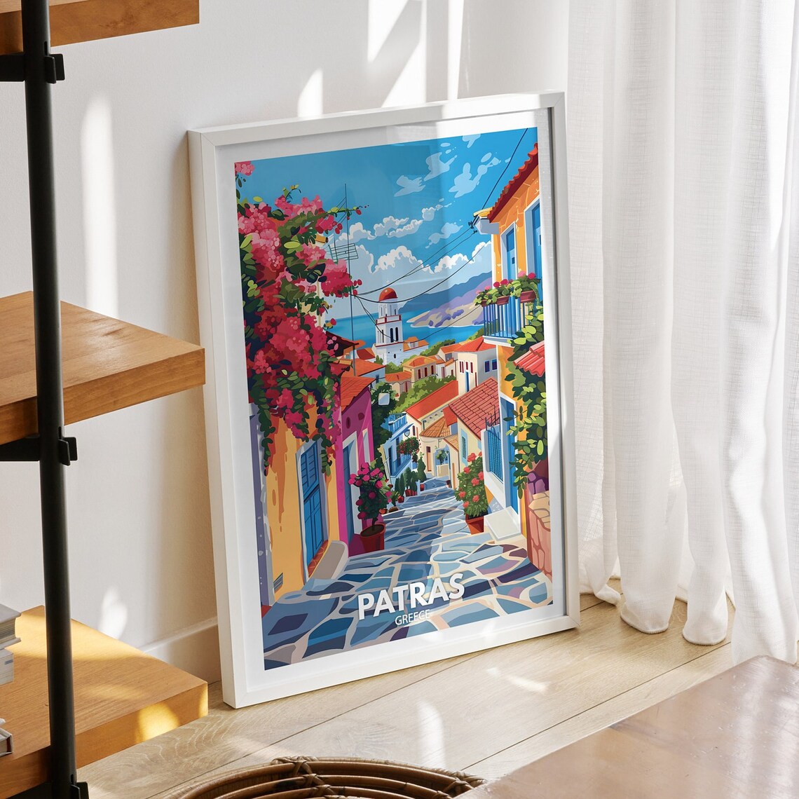 Patras Travel Print Greece Patras Travel Poster Greece Travel Poster Greece Cityscape Wall Art Unique City Decor