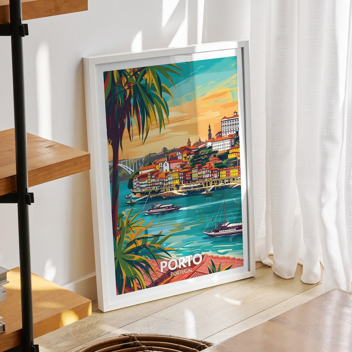 Porto Art Print Portugal Porto Poster Portugal Travel Poster Portugal Cityscape Wall Art Unique City Decor