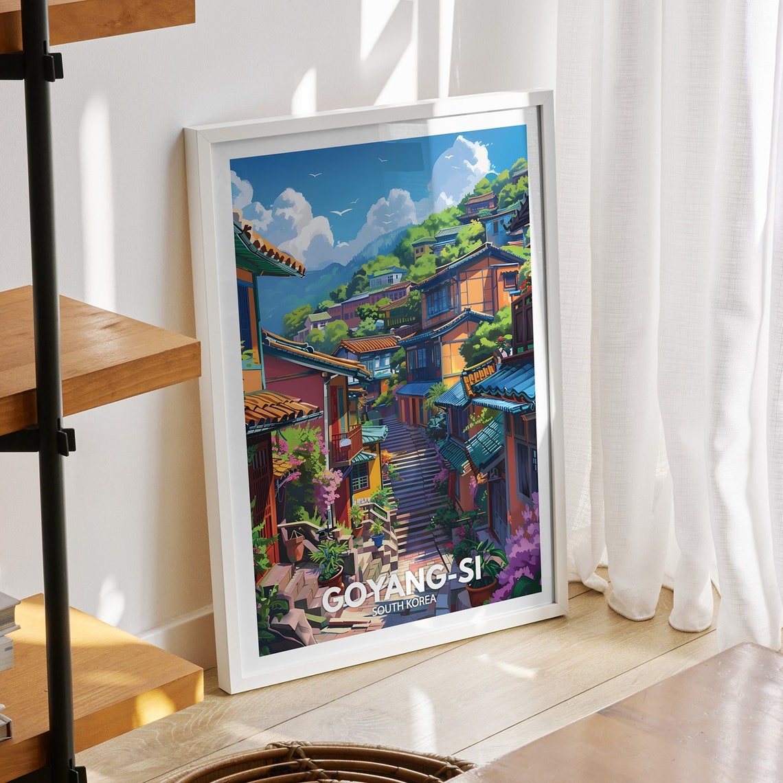 Goyang Si Print South Korea Goyang Si Travel Poster South Korea Travel Poster South Korea Cityscape Wall Art Unique City Decor