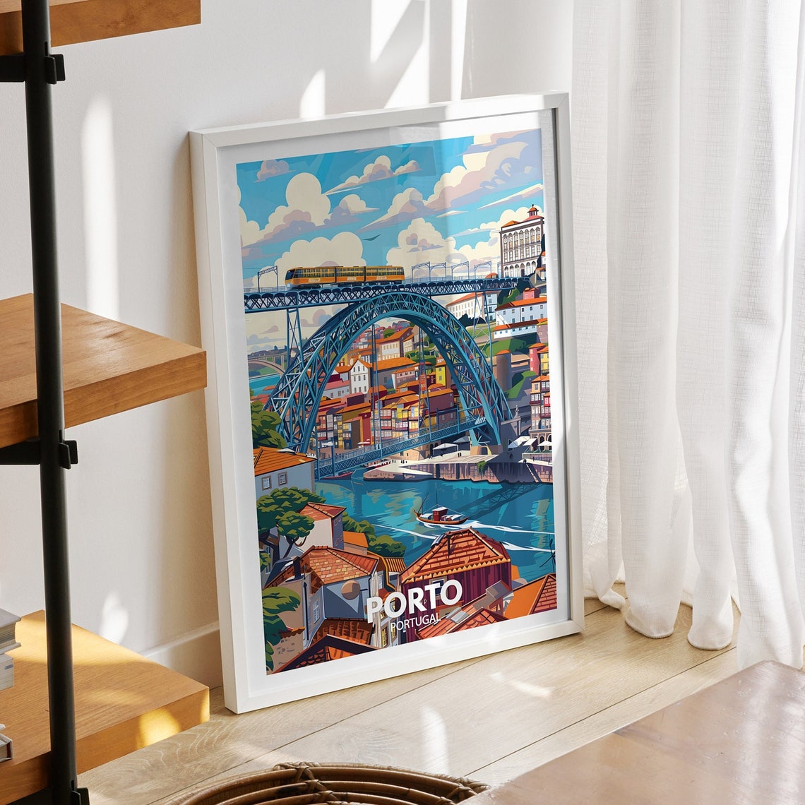 Porto Print Portugal Porto Travel Poster Portugal Travel Poster Portugal Cityscape Wall Art Unique City Decor