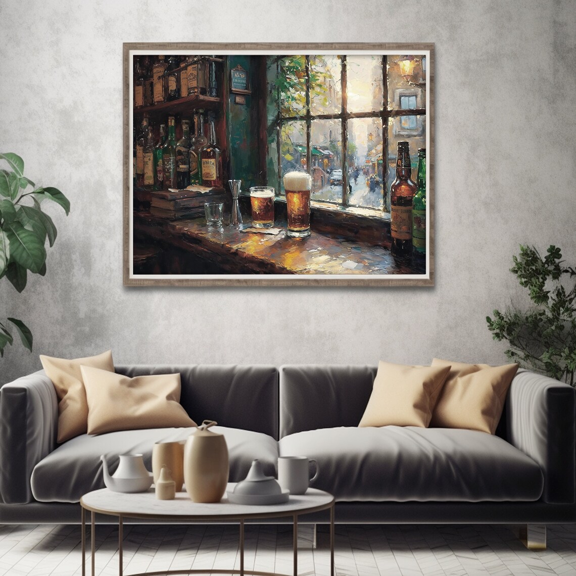 Alcohol Beer and Whiskey Painting Print, Irish Pub Art - Image 6