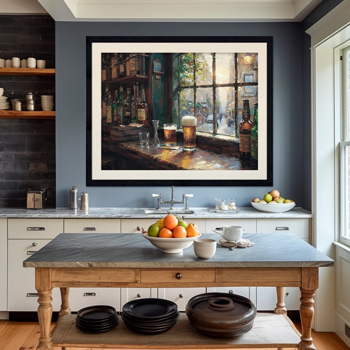 Alcohol Beer and Whiskey Painting Print, Irish Pub Art - Image 4