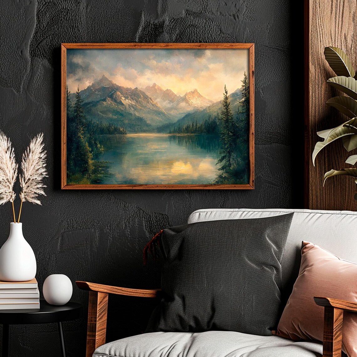 Irish Mountains Landscape, Rustic Moody Art Print - Image 5