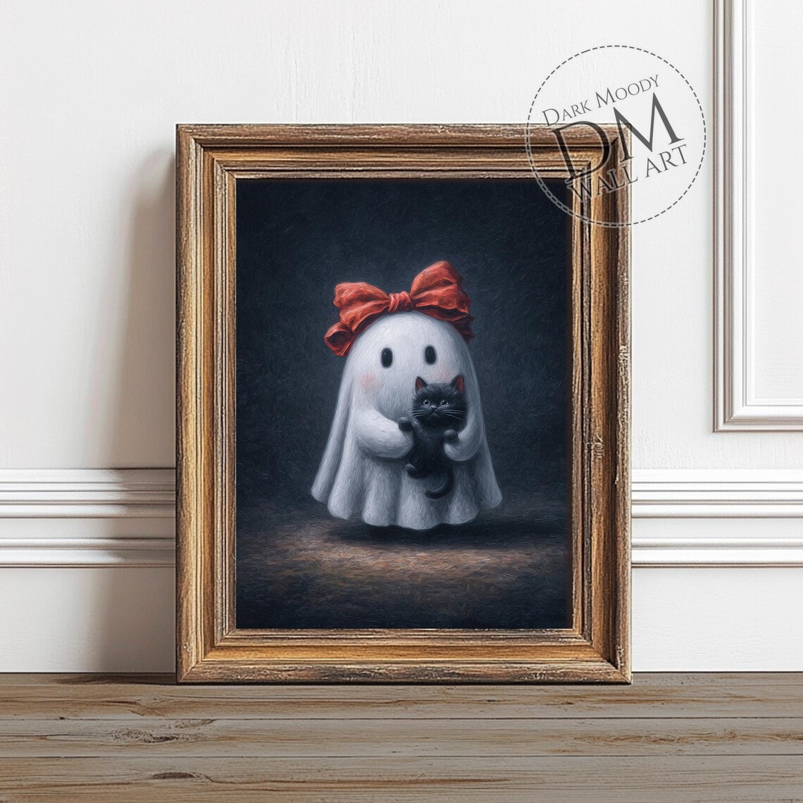 With Black Cat Wall Art Spooky Halloween Decor