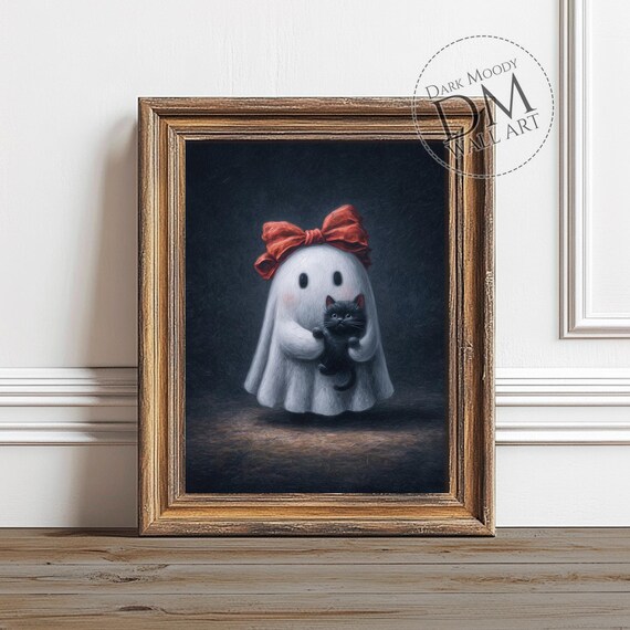 With Black Cat Wall Art Spooky Halloween Decor